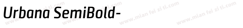 Urbana SemiBold字体转换